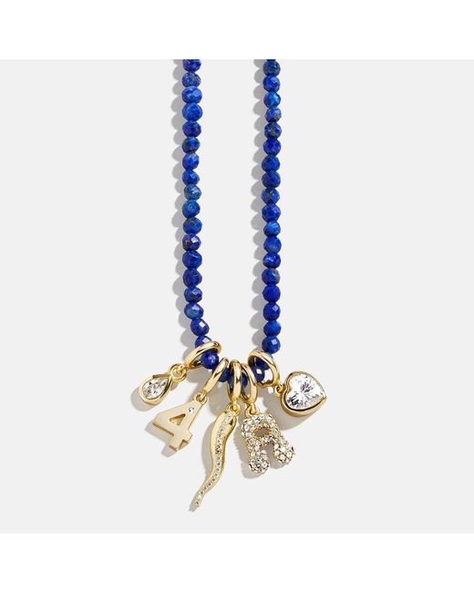 BaubleBar White Pavé Bubble Initial Cluster Charm