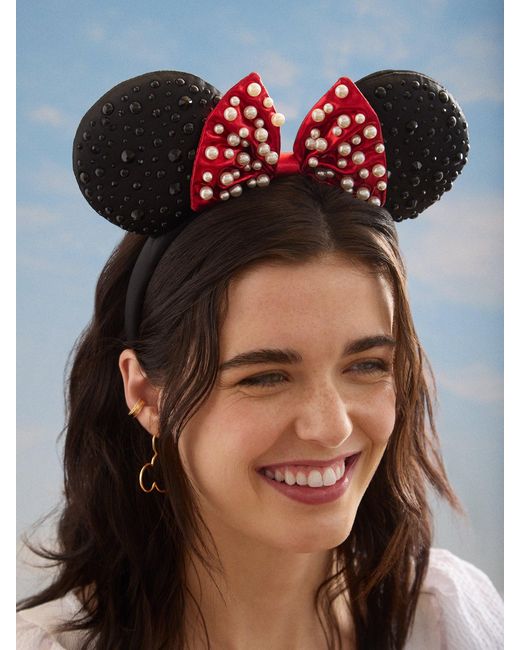 BaubleBar Red Minnie Mouse Disney Classic Ears Headband