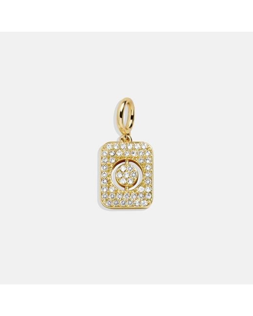 BaubleBar White Block Pavé Initial Cluster Charm