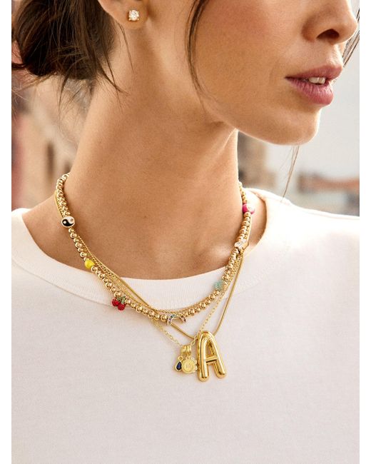 BaubleBar White Cluster Charm Necklace Chain