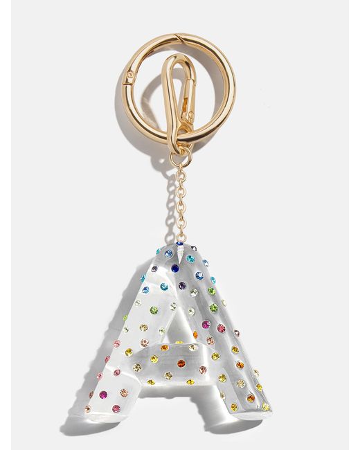 BaubleBar White Confetti Initial Bag Charm