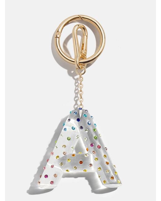 BaubleBar White Confetti Initial Bag Charm