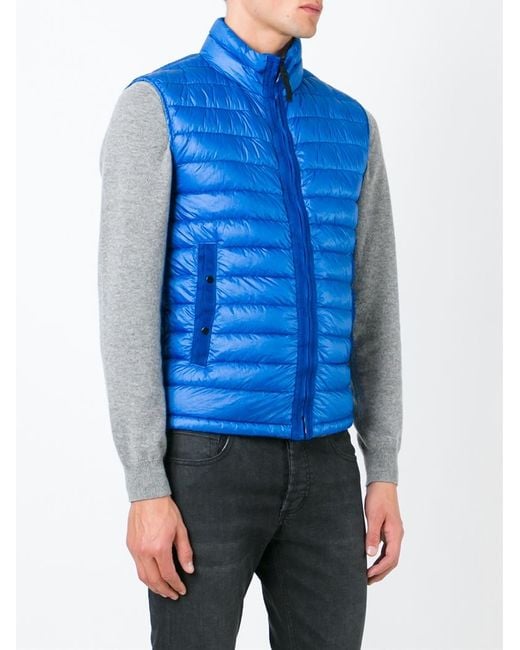 Stone Island Padded Gilet in Blue for Men | Lyst UK