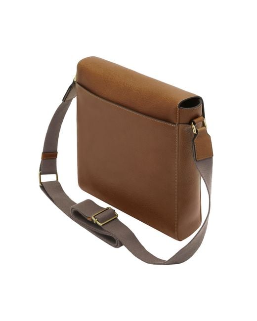 Mulberry Maxwell Slim Leather Messenger Bag in Brown for Men | Lyst Canada