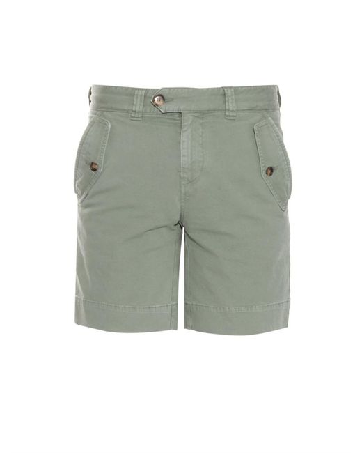 Michael Bastian Green Stretch-Cotton Chino Shorts for men