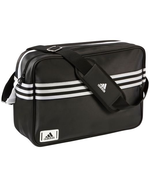 Adidas Black Enamel Messenger Bag for men