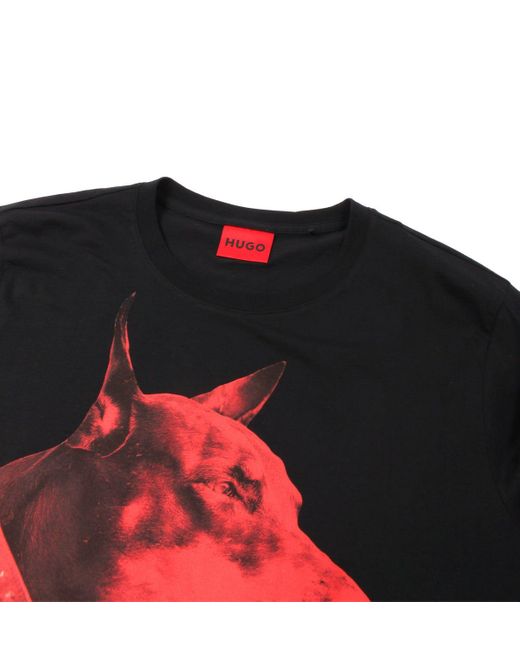 HUGO Cotton Dog Graphic T-shirt in 