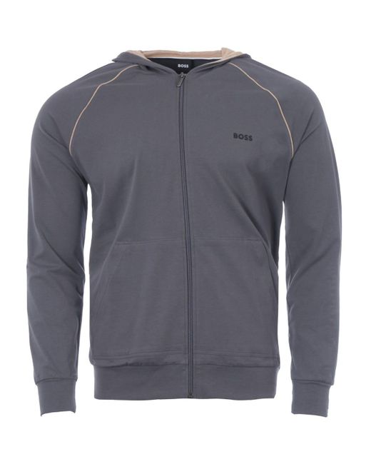 boss bodywear full zip sweatshirt black
