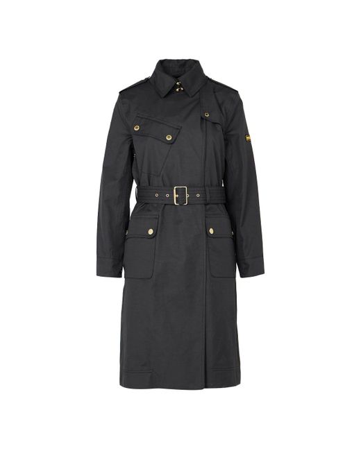 Barbour Cotton Womens Beveridge Waterproof Trench Coat in Black Lyst