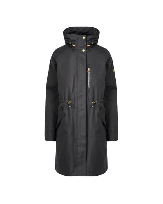 Barbour Cotton Womens Rueka Longline Waterproof Jacket in Black | Lyst ...