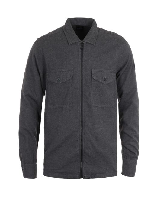 HUGO BOSS Cotton Lom Zip Dark Overshirt 
