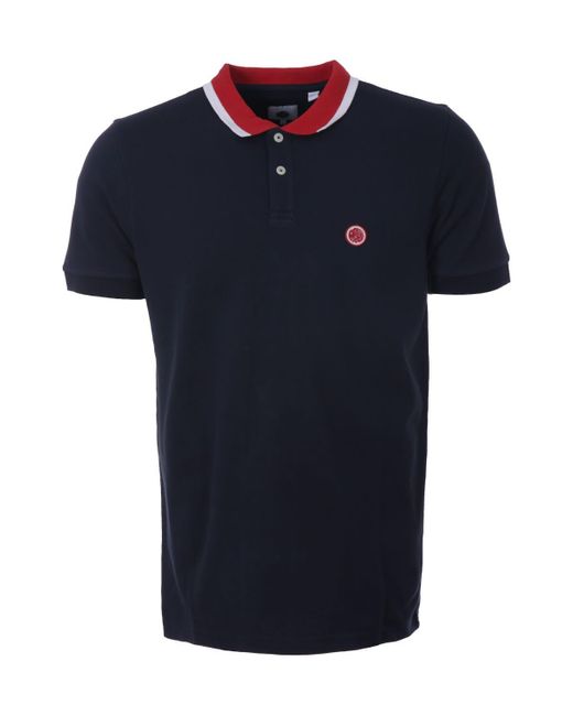 Pretty Green Cotton Tilby Pique Polo Shirt in Navy (Blue) for Men