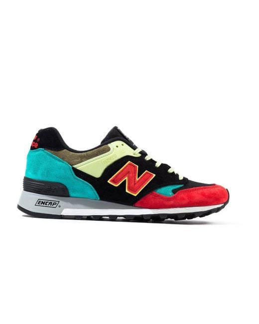 multi coloured new balance trainers