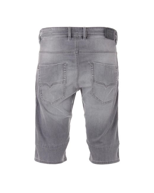 DIESEL Kroshort Denim Shorts in Grey 