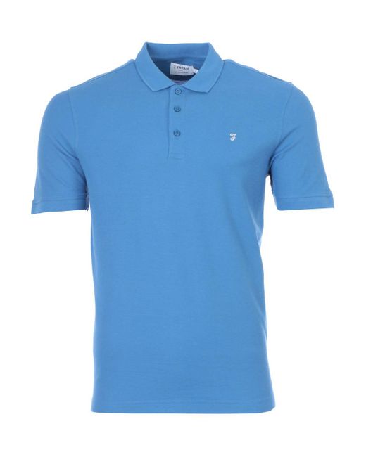 Farah Cotton Cove Organic Modern Fit Polo Shirt in Blue for Men | Lyst ...