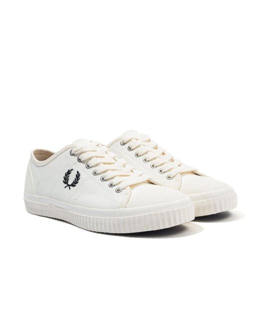 Fred Perry Hughes Low Canvas Trainers in Natural for Men | Lyst