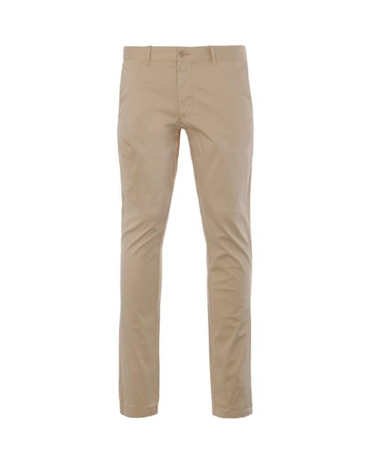 Tommy Hilfiger Bleeker Flex Slim Fit Chino Trousers in Natural for Men |  Lyst