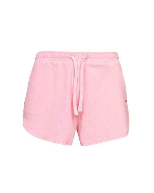 Tommy Hilfiger Denim Womens Pastel Organic Blend Velour Shorts in Pink ...