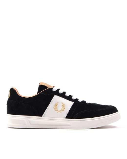 Fred Perry B400 Suede Trainers in Black for Men - Save 23% | Lyst