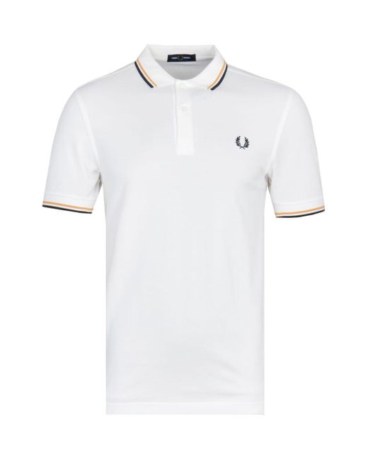 white fred perry top