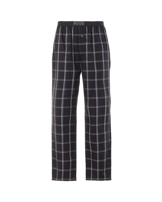 BOSS by HUGO BOSS Cotton Bodywear Urban Check Pyjama Bottoms in Black for  Men - Save 19% | Lyst