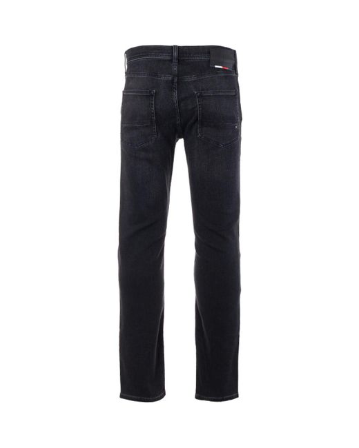 Tommy Hilfiger Denton Straight Fit Jeans in Black for Men | Lyst