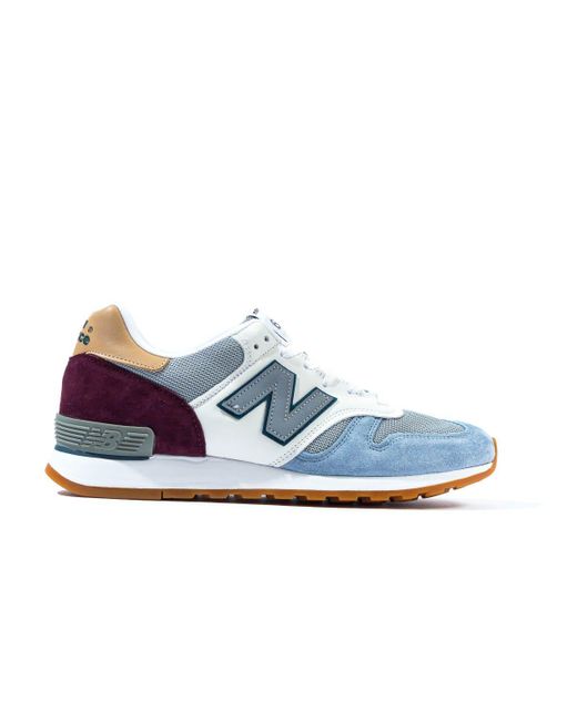 New Balance Suede 670 Made In England Blue White Purple Trainers For Men Lyst