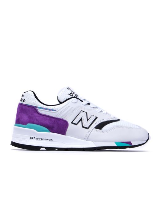 new balance 997 white purple