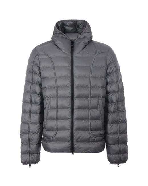 DIESEL W-scott Hooded Puffer Jacket in Grey for Men | Lyst UK