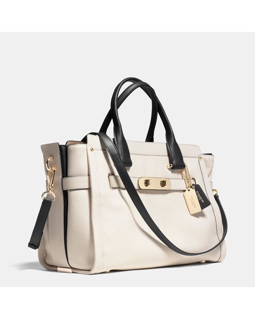 COACH Natural Swagger 37 In Colorblock Leather