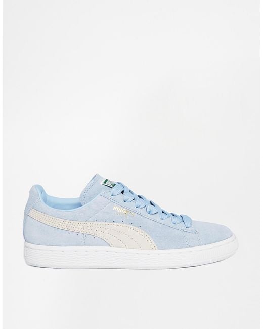 PUMA Suede Classic Powder Blue Trainers | Lyst