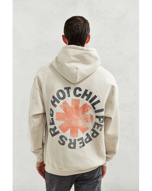 Urban Outfitters White Red Hot Chili Peppers Hoodie Sweatshirt for men