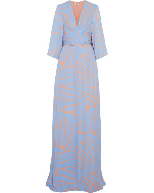issa wrap dress blue Issa Classic Wrap Dress in Light Blue