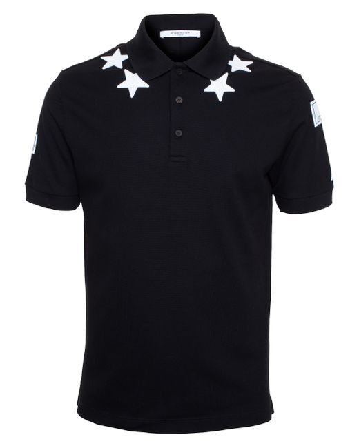 Givenchy Black Star Polo Shirt for men