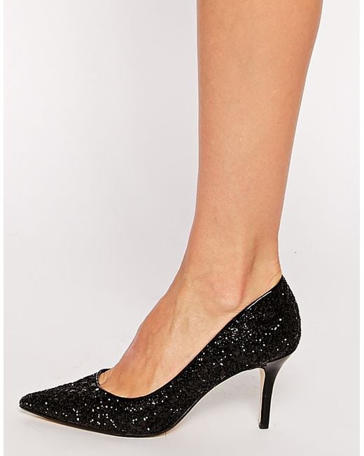 Aldo High Heel Platform Pumps Shoes Black Sparkle Glitter Rhinestones Size  8 | eBay