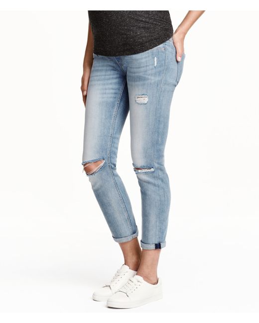 H\u0026M Mama Skinny Ankle Jeans in Light 