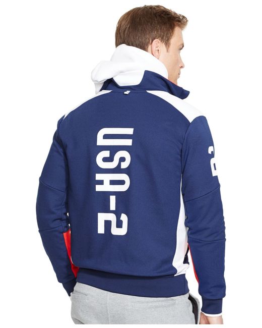 Polo Ralph Lauren Polo Sport Usa Full-zip Track Jacket in French Navy  (Blue) for Men | Lyst