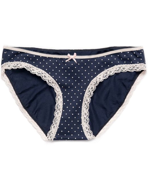 Jessica Simpson Maternity Polka-dot Bikini Panties in Blue