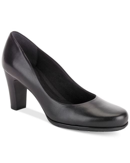 Rockport Women's Total Motion Round-toe Pumps in Black | Lyst