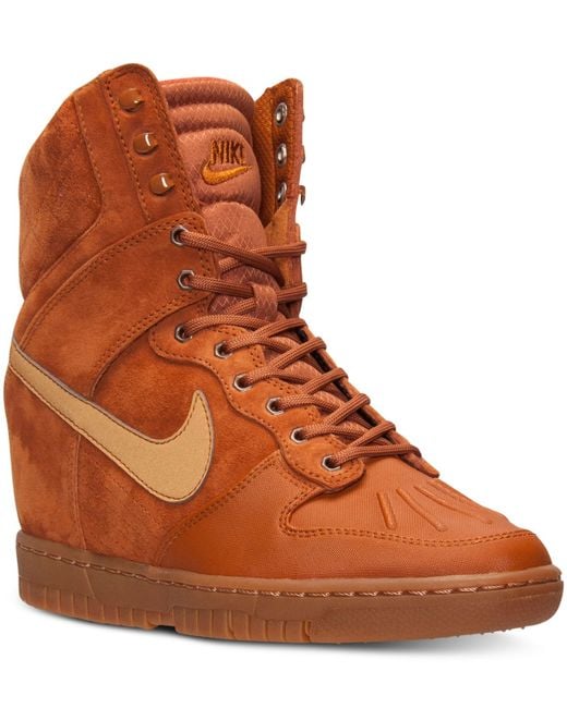 Nike Women's Dunk Sky Hi 2.0 Sneakerboot From Finish Line in Brown | Lyst