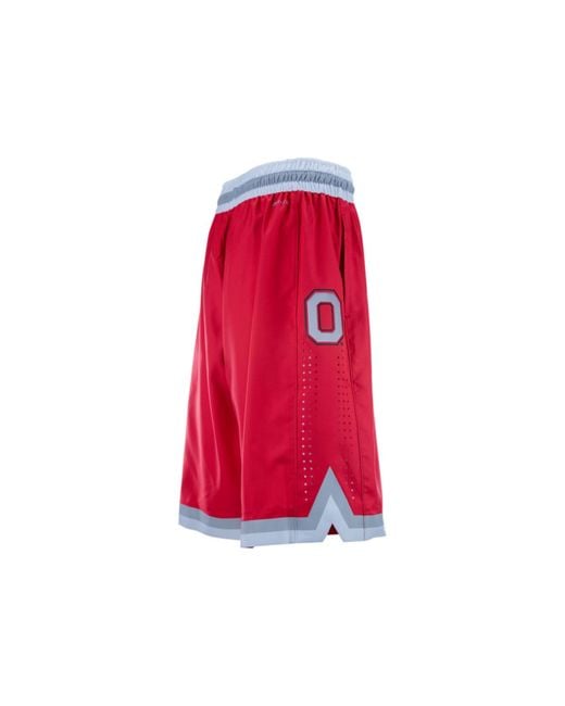 Nike Red Men's Ohio State Buckeyes Authentic Basketball Shorts for men
