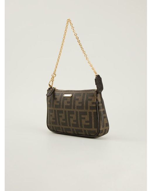 Fendi Signature Monogram Shoulder Bag in Brown Lyst