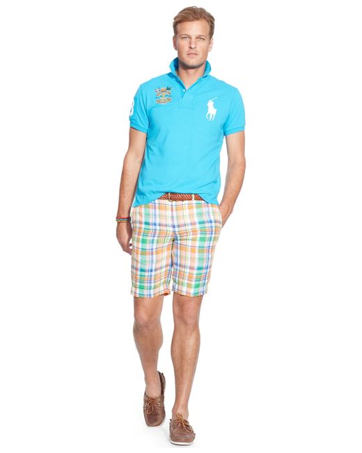 Hudson Madras Linen Shorts for Men 