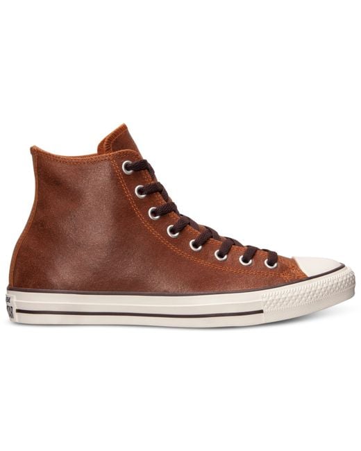 Converse Men'S All Star Vintage Leather Hi Casual Sneakers From Finish Line  in Brown for Men | Lyst