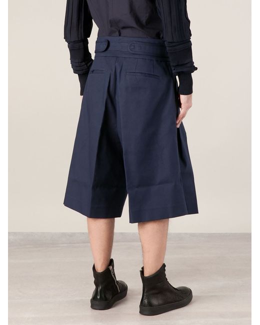 Juun.J Wide Leg Shorts in Blue for Men 