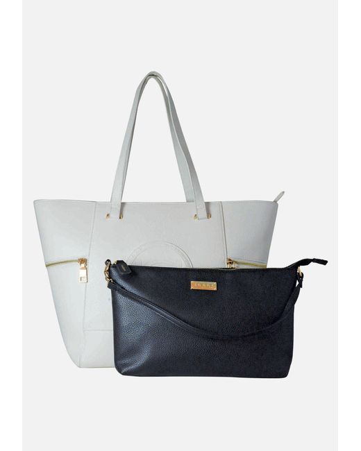 Bebe Rumi Tote Bag In White Black White Lyst