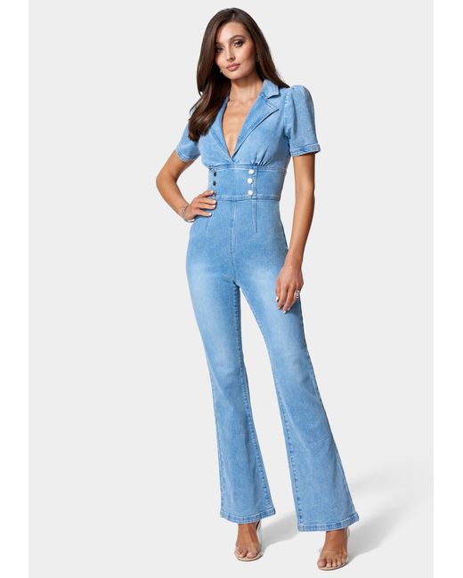Amazon.com: Women's Summer Short Denim Jumpsuit Jean Rompers Button Loose  Short Sleeve Jumpsuit Loungewear Spring Outfit (Blue, M) : Clothing, Shoes  & Jewelry