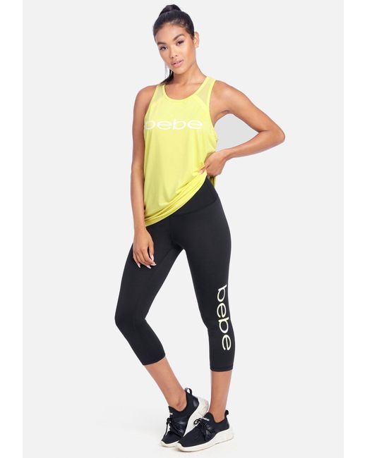 Bebe Sport Tie Dye Logo Capri Lyst