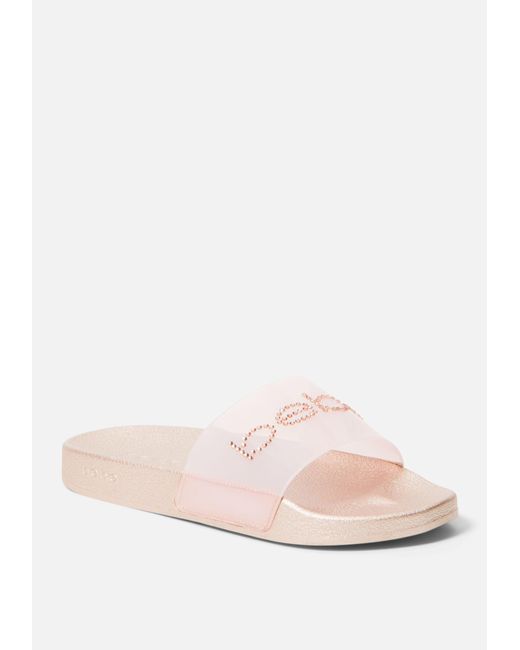 bebe slides rose gold