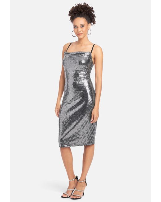 Bebe Synthetic Sequin Slip Dress In Black Lyst